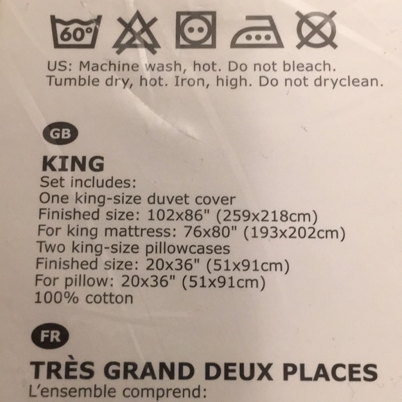 New IKEA King Duvet and Two King Size Pillowcases - Picture 4 of 4